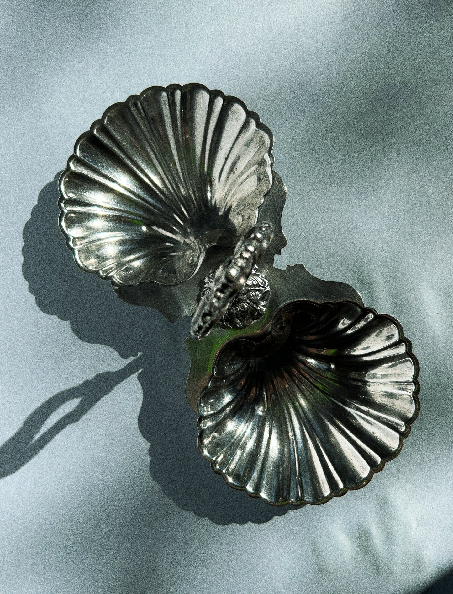 Silver Shell Snack Tray