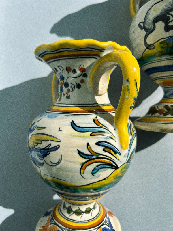 Ceramic Talavera Pottery , Pair of Double Urn Vases