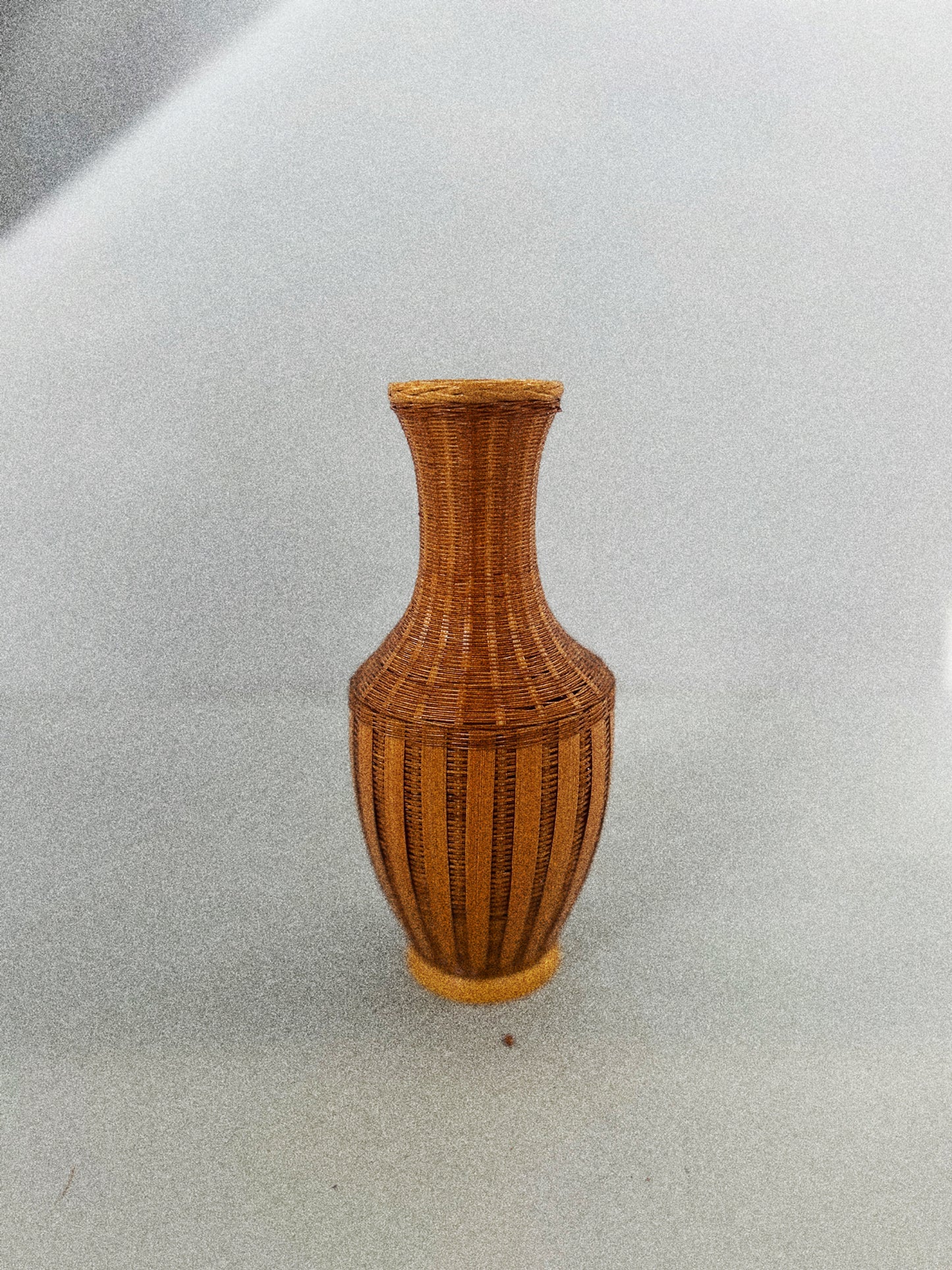 Woven Pair of Wicker Vases