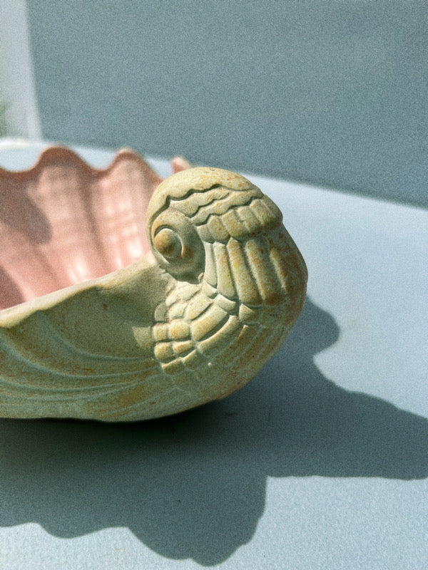 Ceramic Sea Shell Catchall, Vintage 1980s