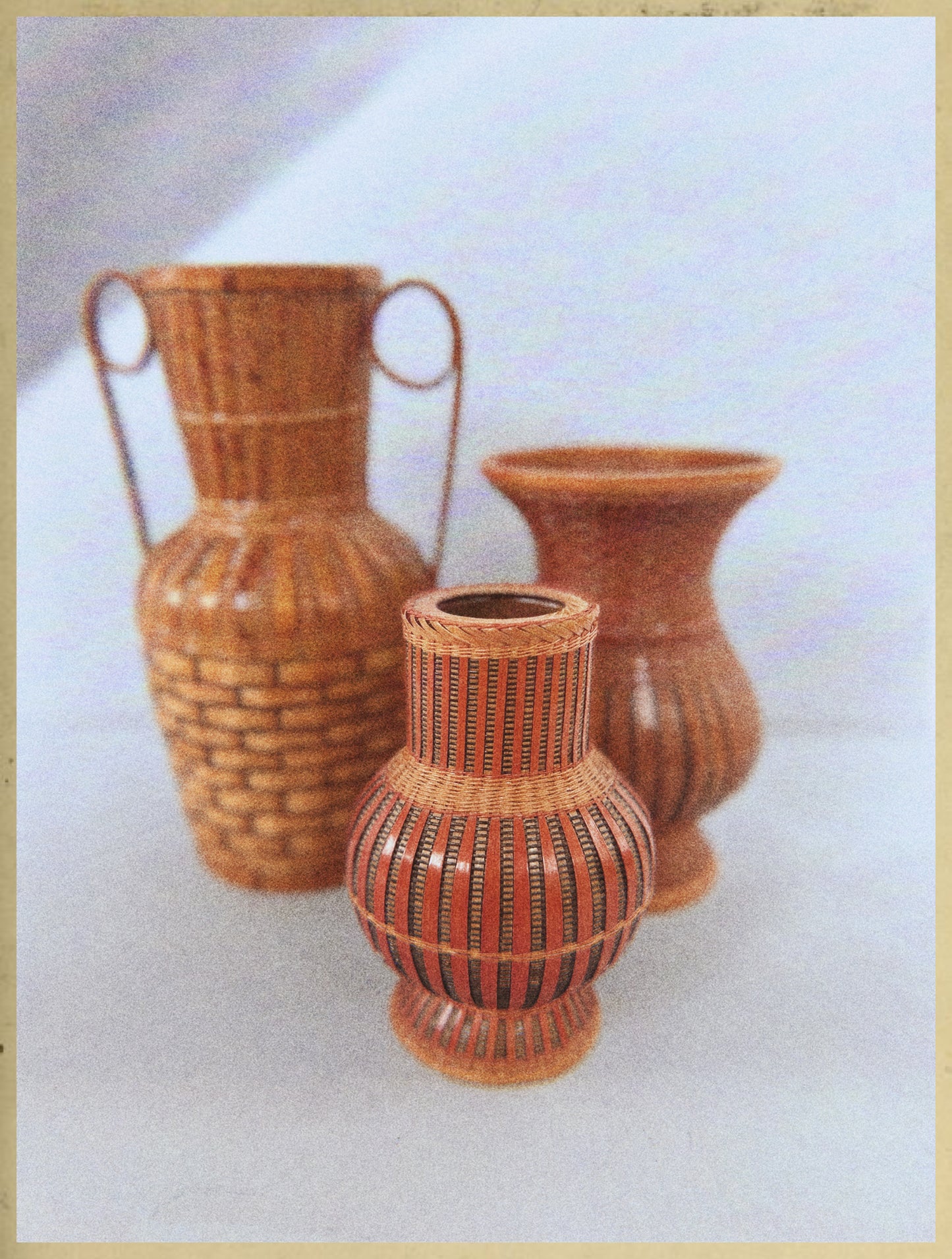 Woven Medium Sized Wicker Vase